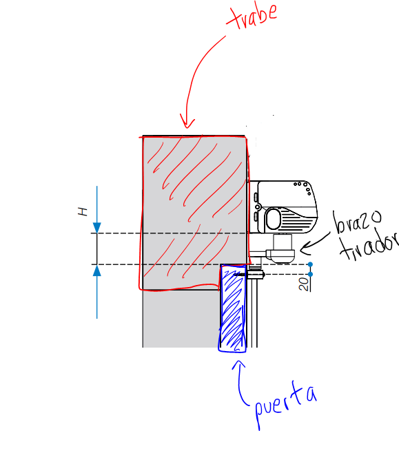 diagrama de montaje iso portalp puertas abatibles hacia dentro