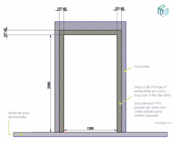puerta metálica multiuso