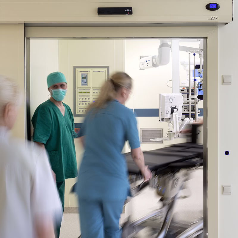 puerta hospitalaria portalp hds hermetica para quirofano cuarto limpio y laboratorios