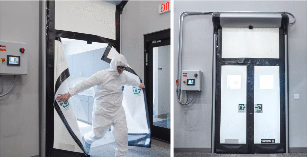 sistema patentado de egreso para la puerta dynaco d313