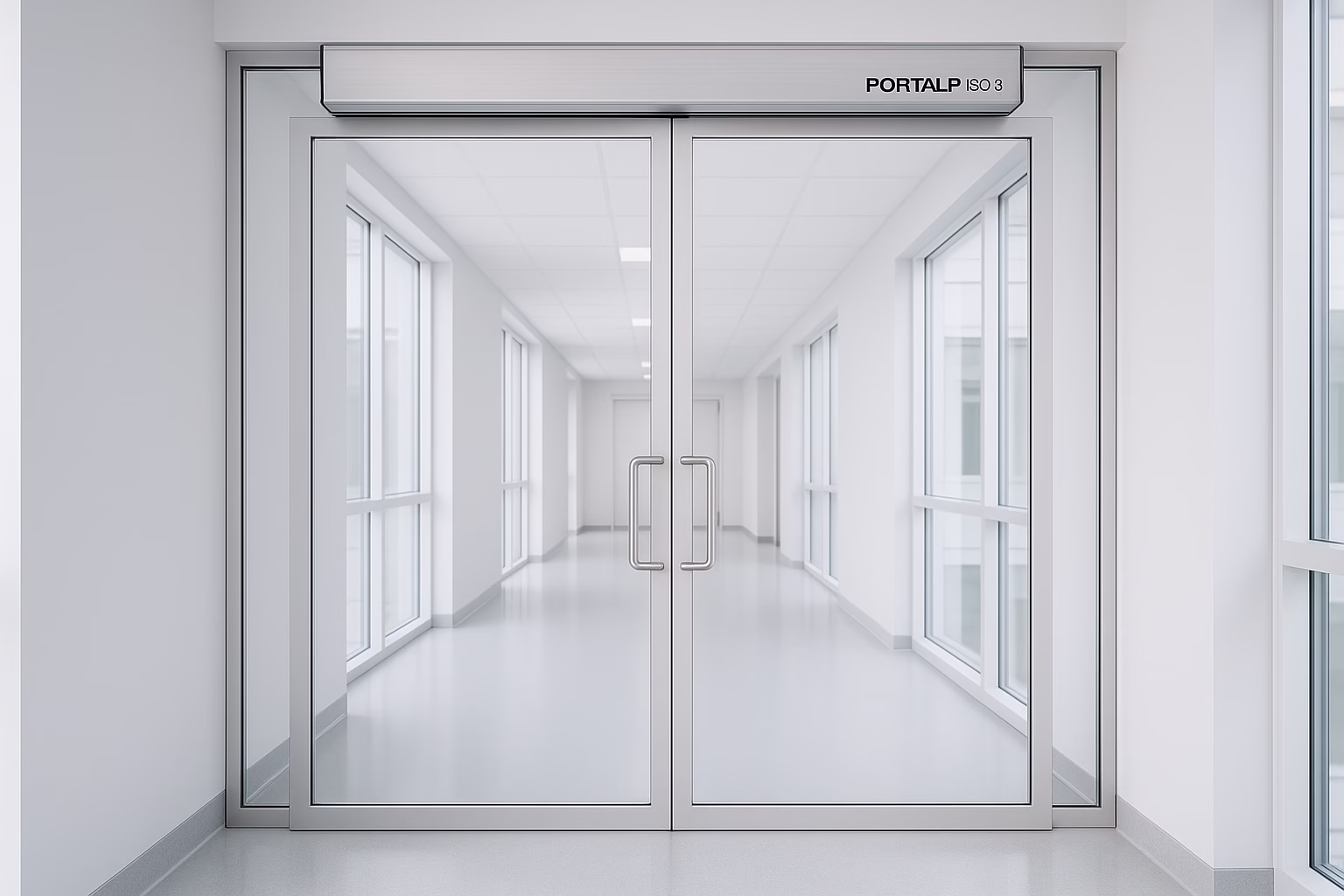 puerta de cristal automatica abatible con iso 3 de portalp mexico