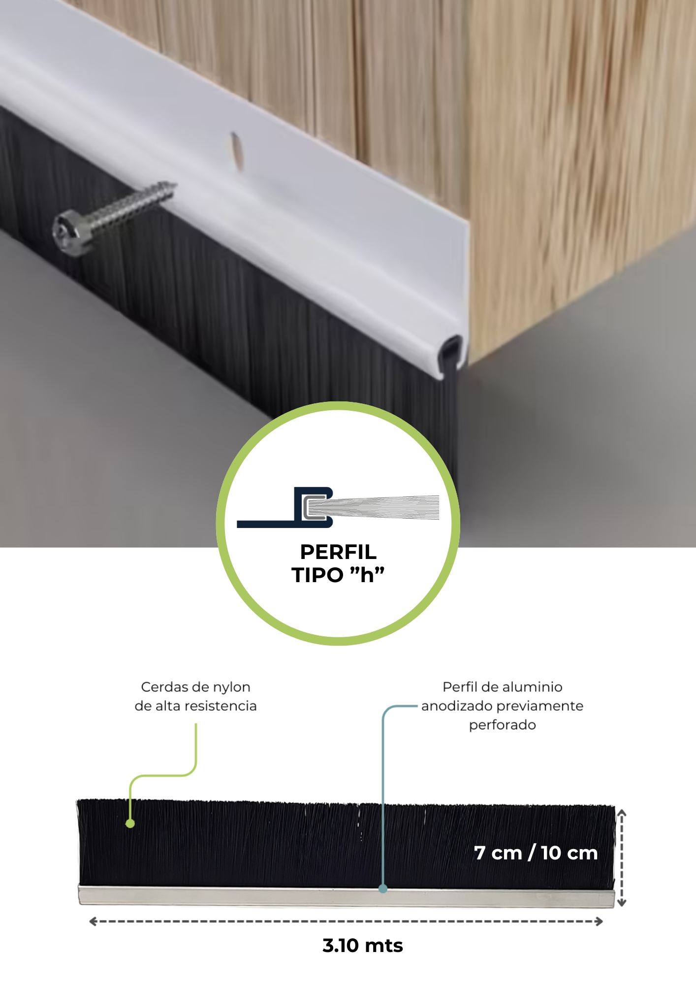 CEPILLOS GUARDAPOLVO PARA PUERTA CEPILLOS GUARDAPOLVO PERFIL HORIZONTAL CEPILLOS GUARDAPOLVO PARA PUERTA CEPILLOS GUARDAPOLVO PERFIL HORIZONTAL